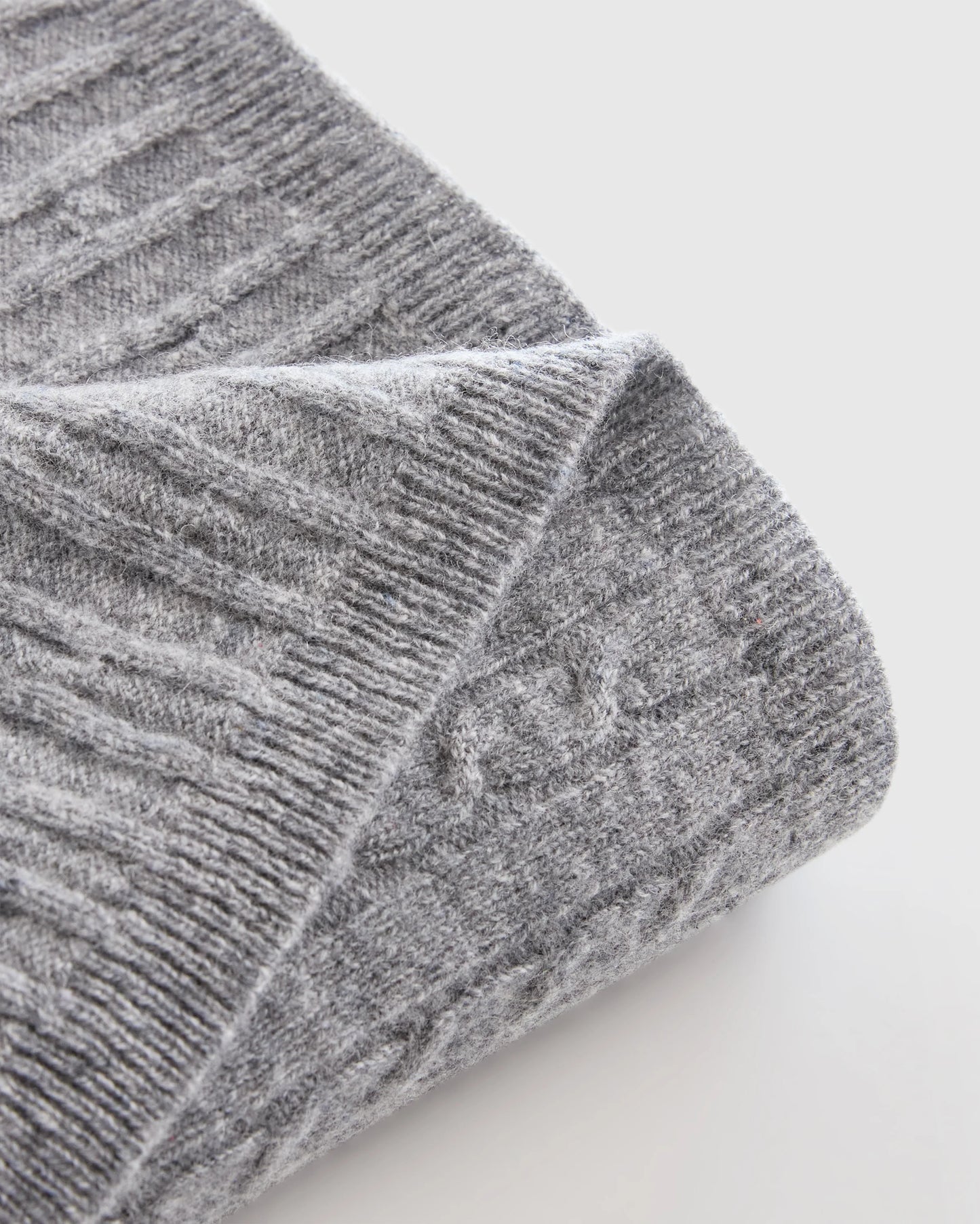 Mongolian Cashmere Cable Knit Baby Blanket - One Size / Teak