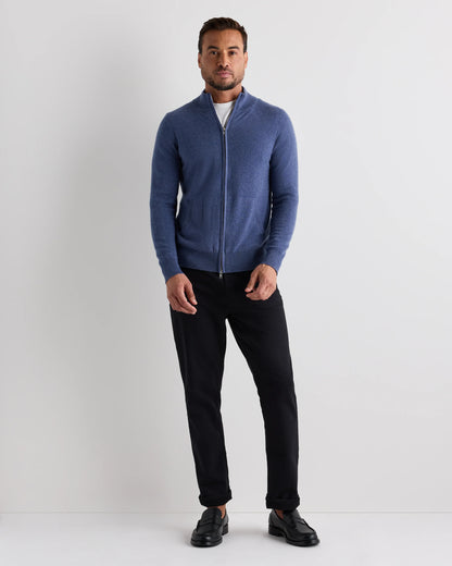 Mongolian Cashmere Full Zip Sweater - S / Teak