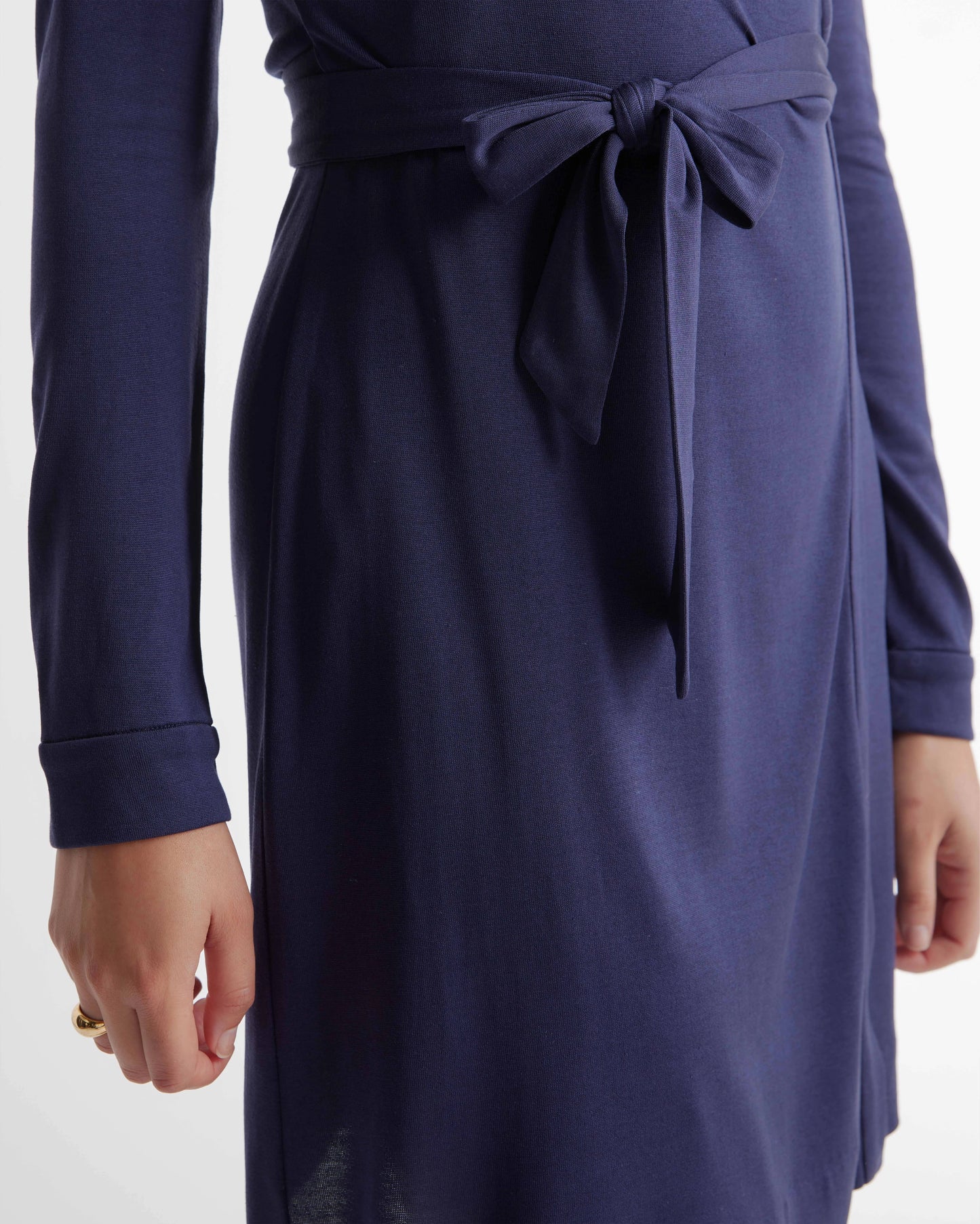 100% Silk Jersey Mini Wrap Dress - XS / Evergreen