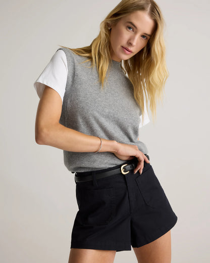 Stretch Cotton Chino Patch Pocket Shorts - 0 / Frost