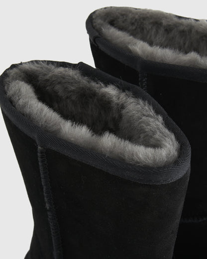 Australian Shearling Mid-Calf Boot - 6 / True Black