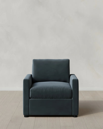 Brennan Accent Chair in Performance Velvet - One Size / Pine
