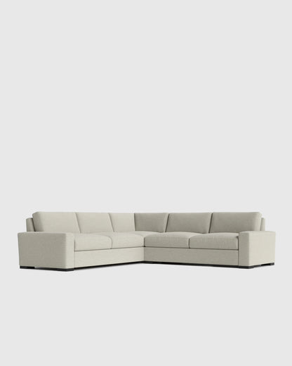 Stillman L Sectional in Performance Basketweave - 116x116 / Flax