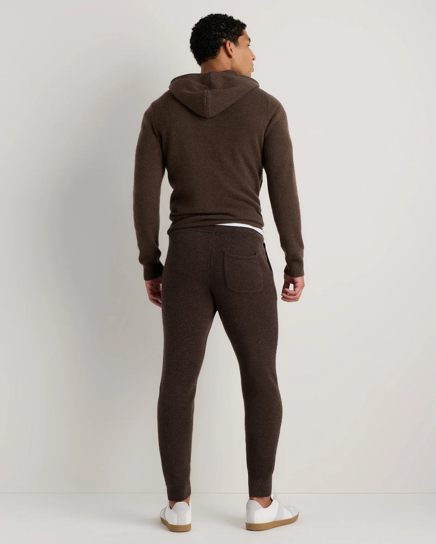 Mongolian Cashmere Jogger - S / Heather Truffle Brown