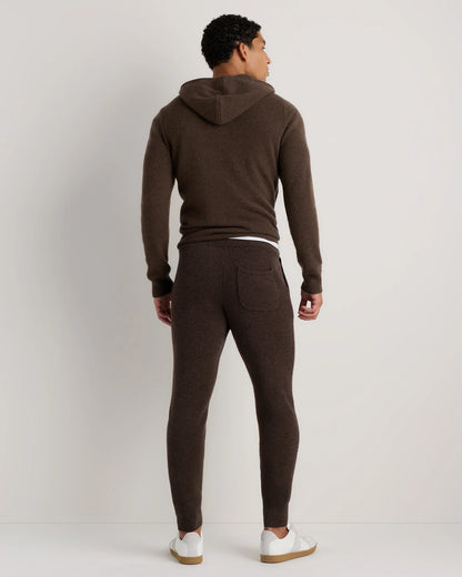Mongolian Cashmere Jogger - S / Heather Truffle Brown