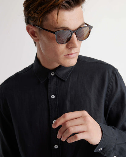 Charlie Polarized Acetate Sunglasses - Standard / Clear with Grey lens