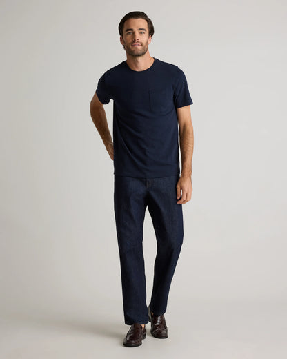 100% Organic Cotton Slub Pocket Tee - S / Bold Black