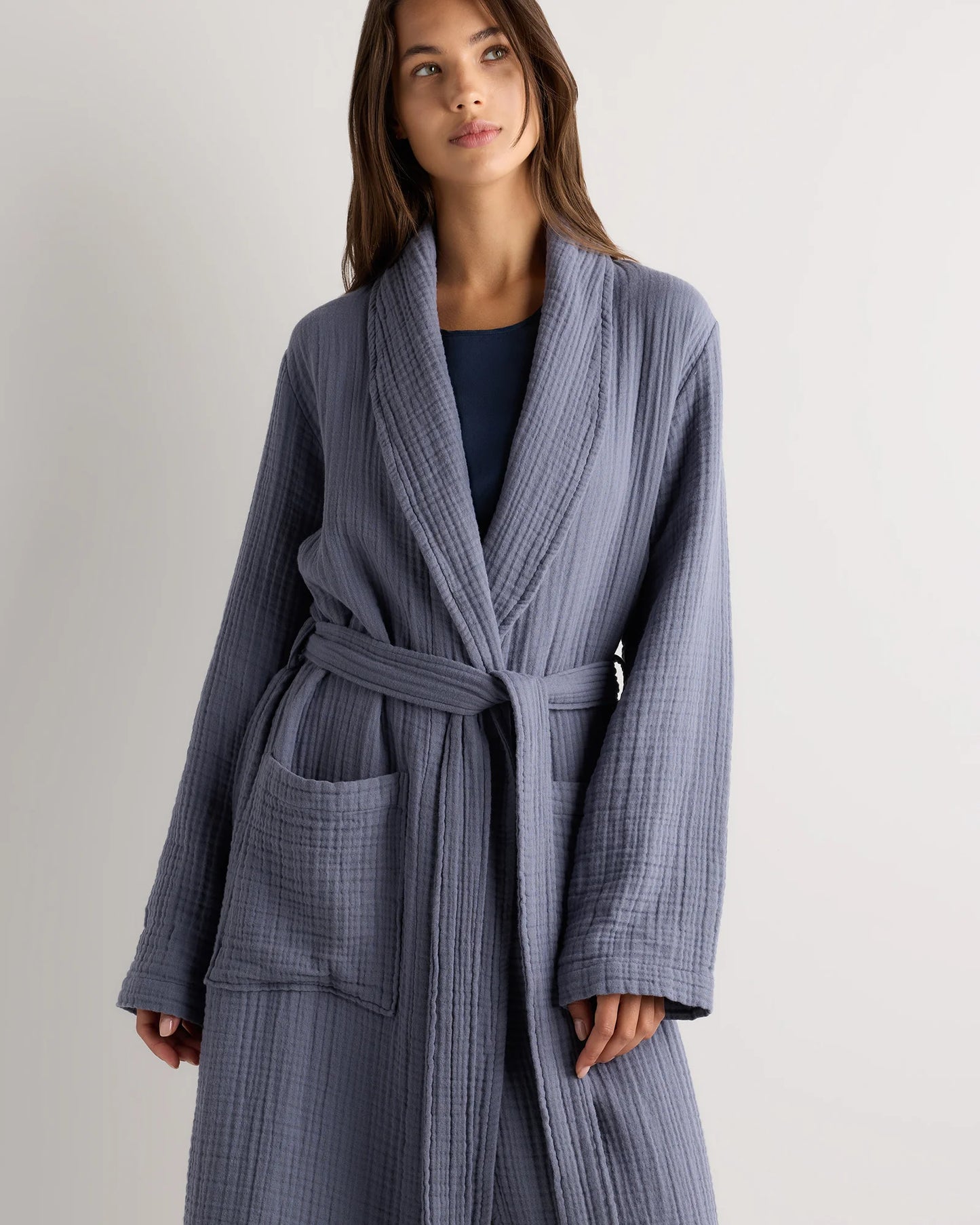 Soft Layered Turkish Cotton Robe - XS / White
