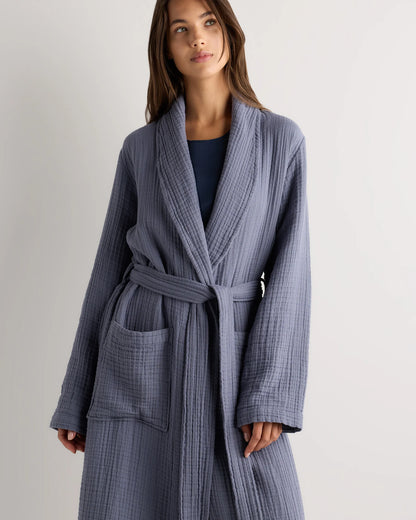 Soft Layered Turkish Cotton Robe - XS / White
