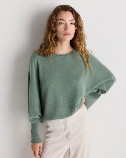 Mongolian Cashmere Batwing Sweater - S/M / Black