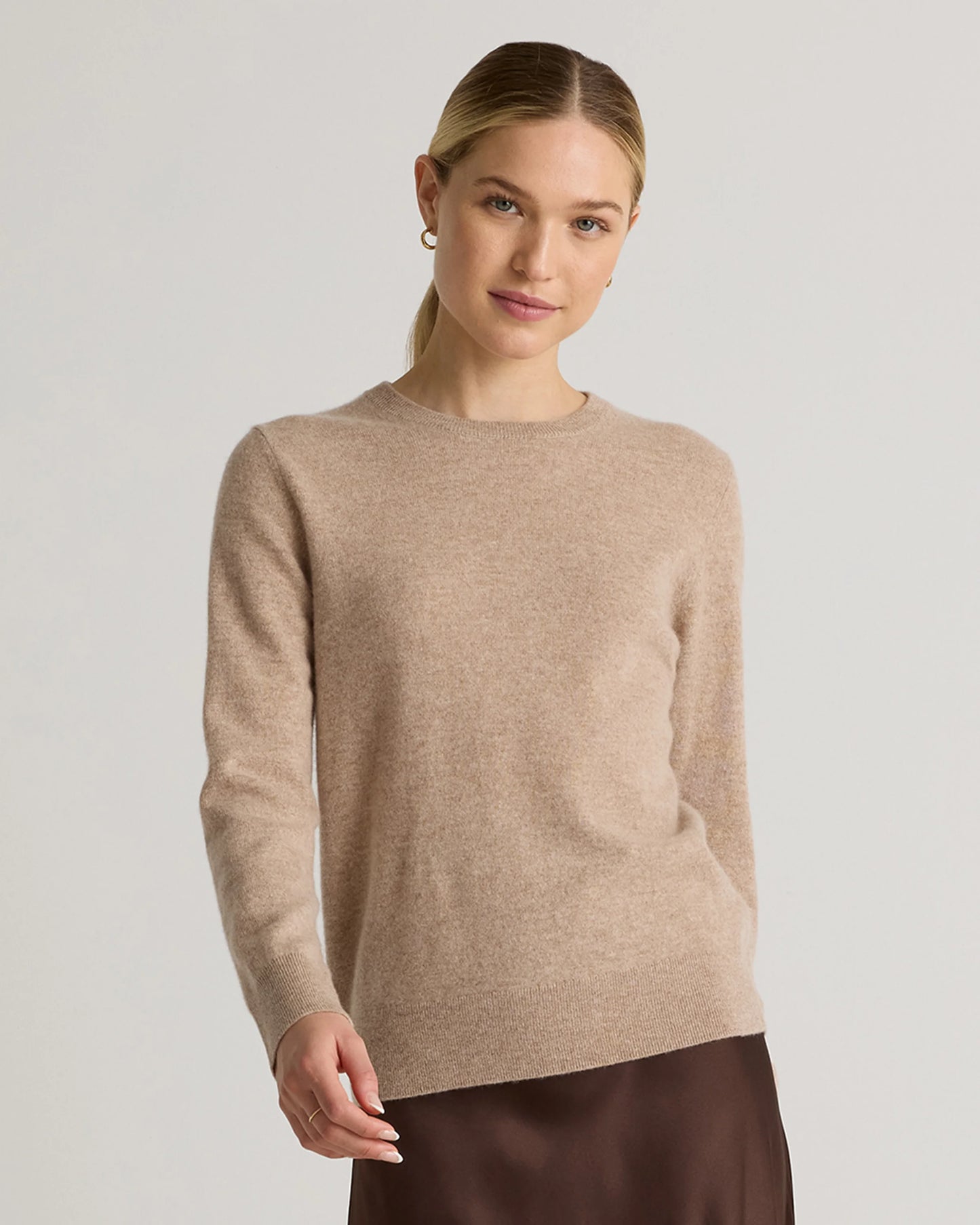 Mongolian Cashmere Crewneck Sweater - XS / Ivory