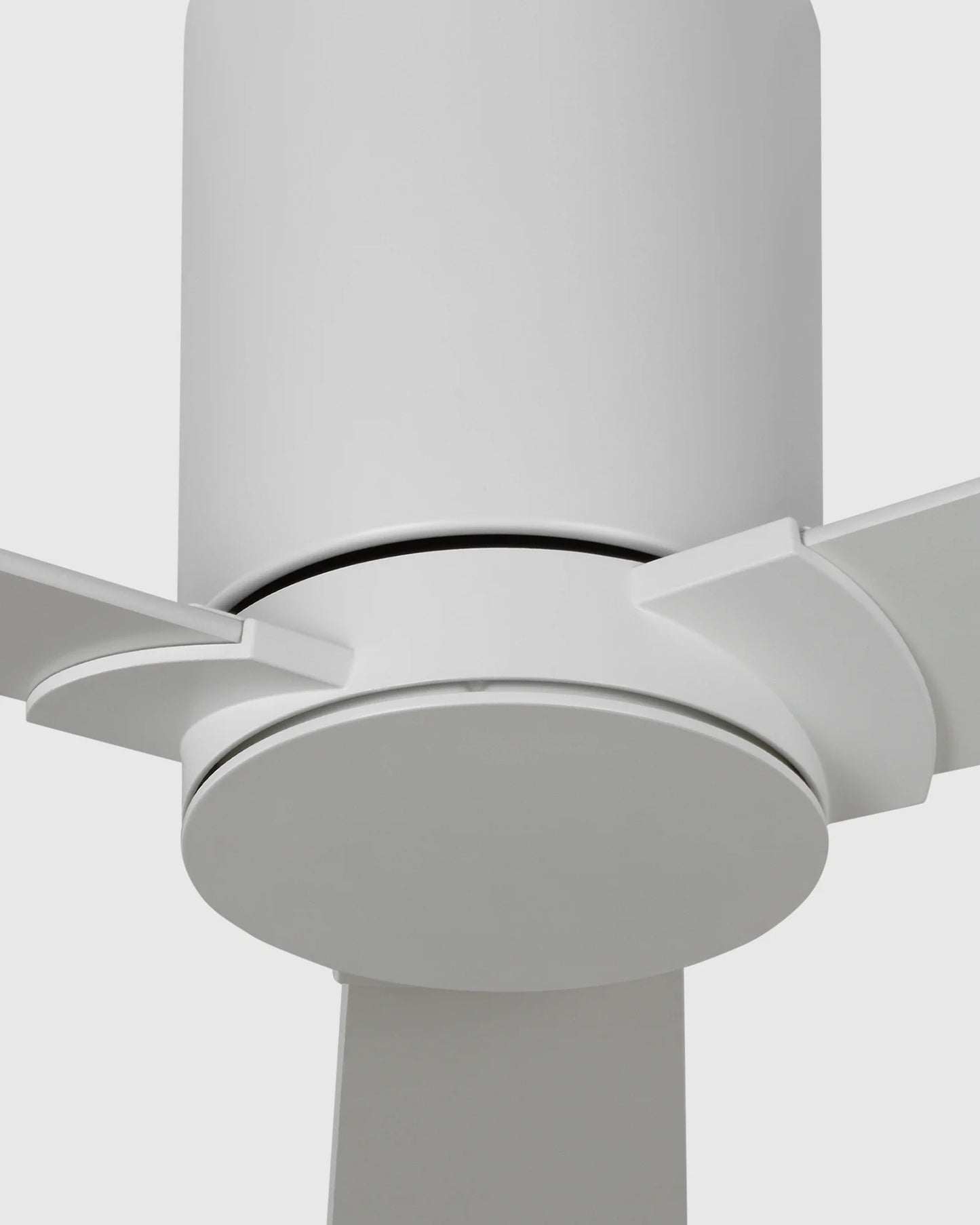 Minimalist Hugger Wood Blade Ceiling Fan - 44" / White
