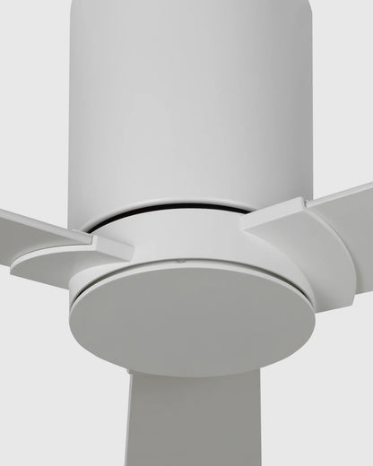 Minimalist Hugger Wood Blade Ceiling Fan - 44" / White
