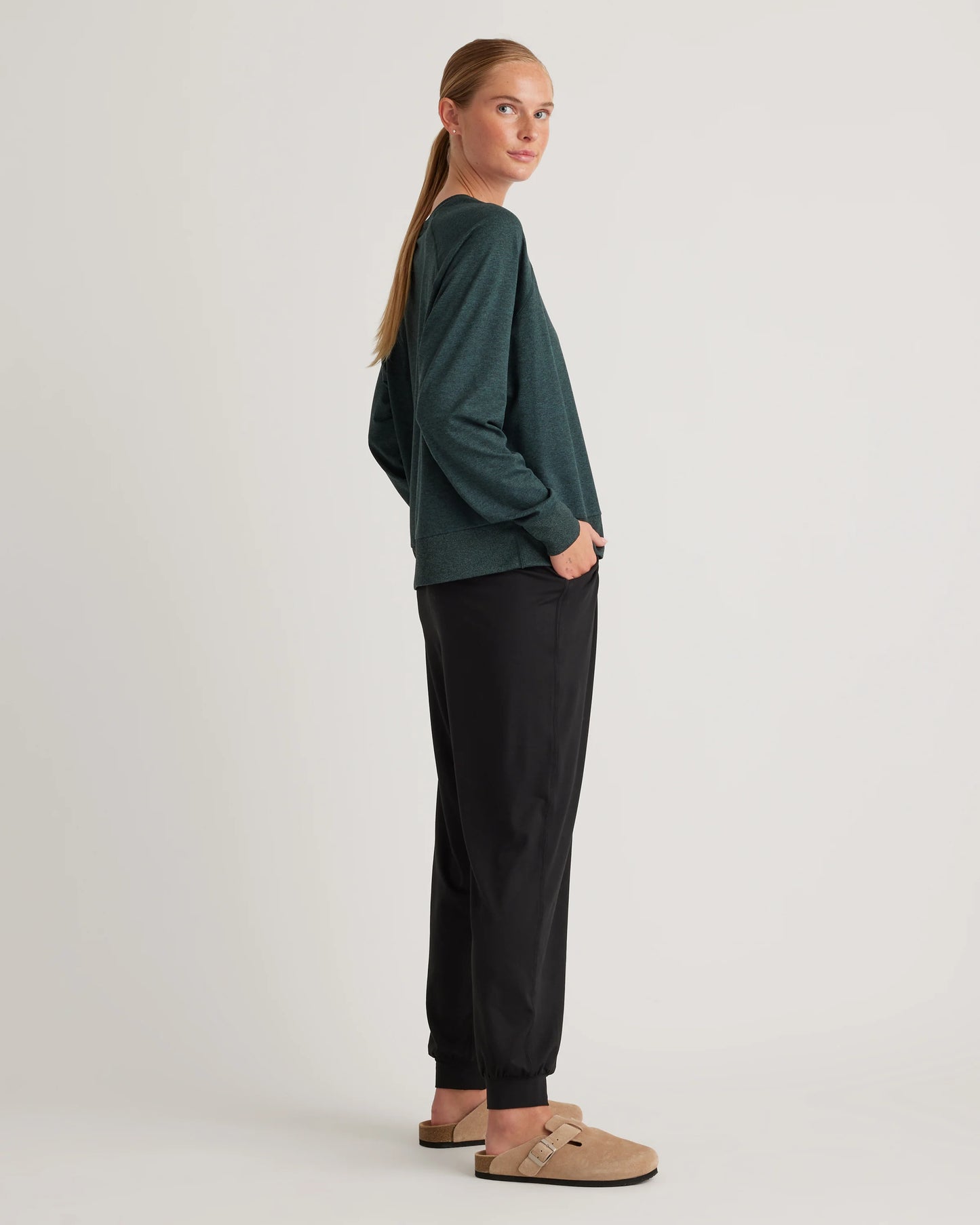 Flowknit Pullover Crew - XS / Heather Deep Navy