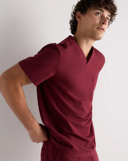 AeraFlex 3-Pocket Scrub Top - S / Bold Black