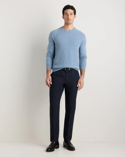 Mongolian Cashmere Waffle Sweatshirt - S / Faded Denim