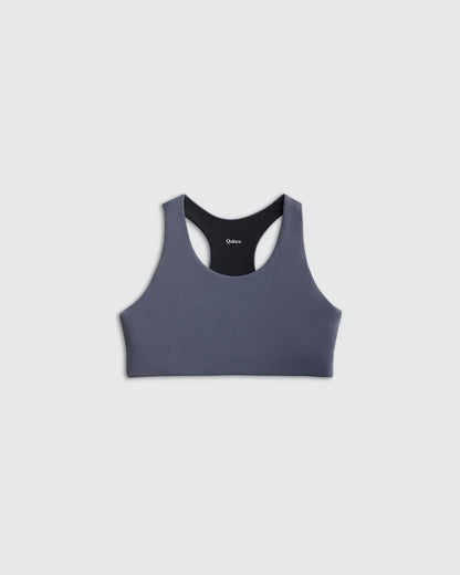 Girls Ultra-Form Reversible Racerback Bra 2-Pack - 6 / Black/Blue Fog