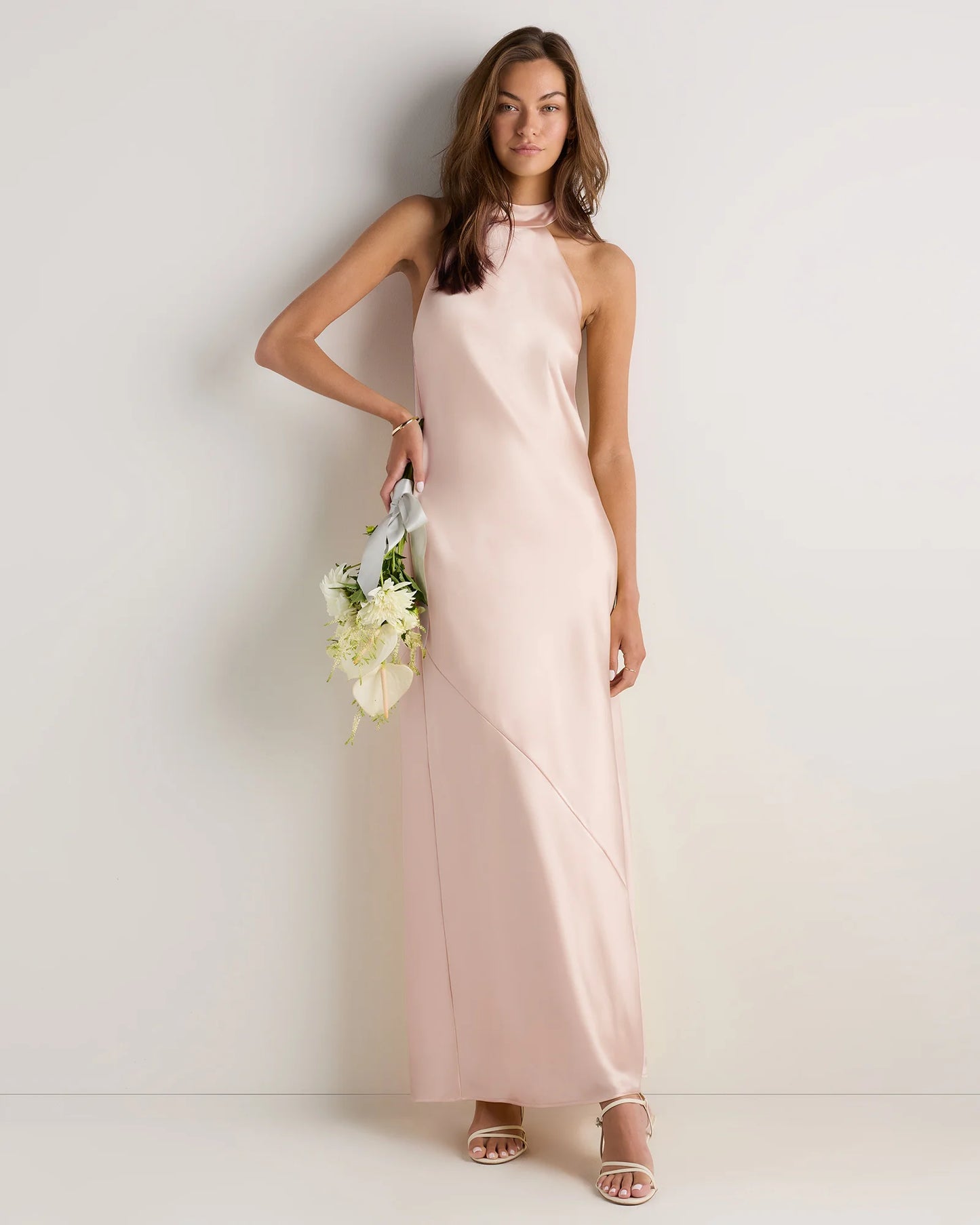 Catalina Stretch Satin Dress - 0 / Garden Sage Green