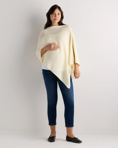 Lightweight Cotton Cashmere Nursing Shawl - One Size / Pale Custard Yellow