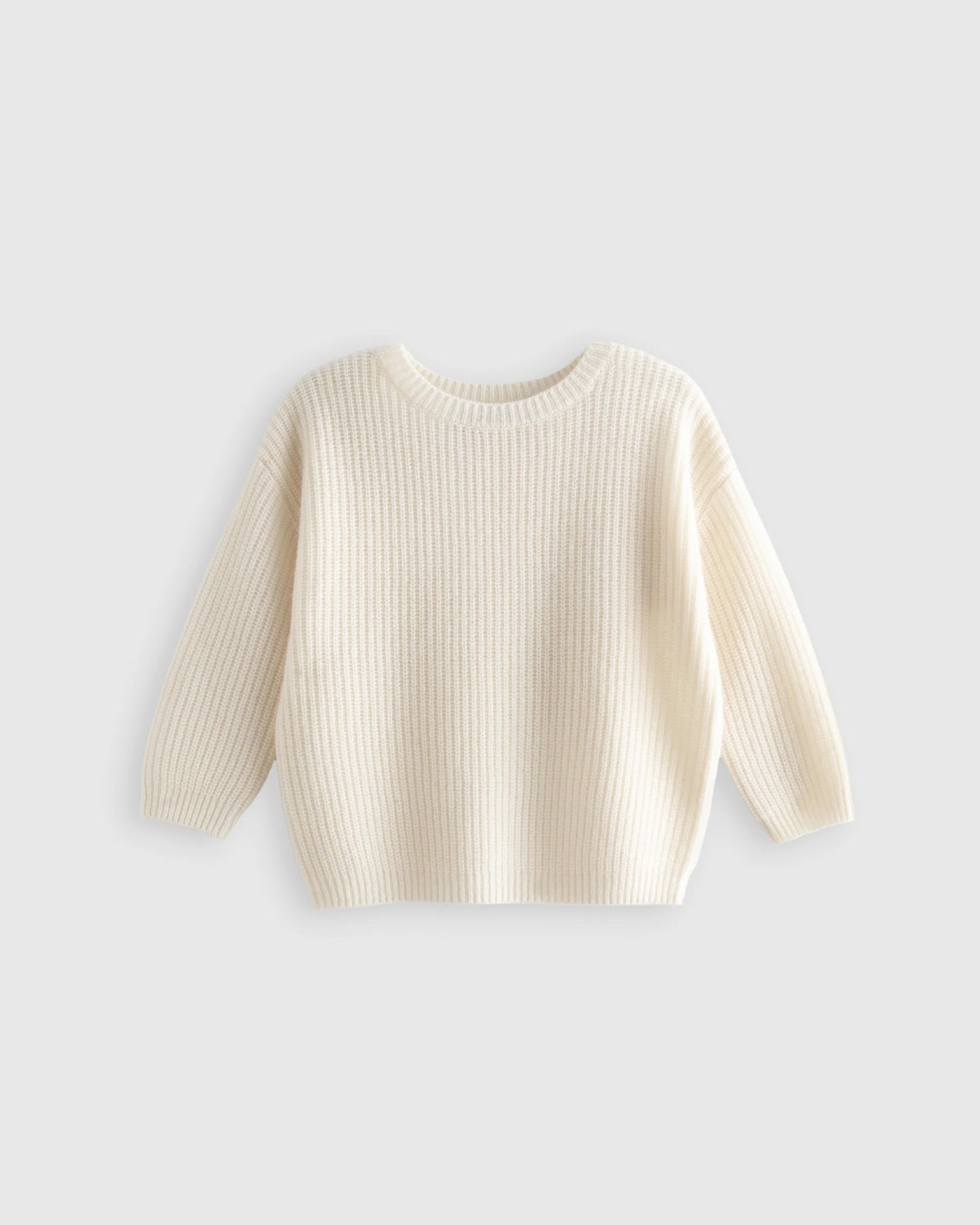Washable Cashmere Fisherman Tunic Sweater - 2T / Ivory