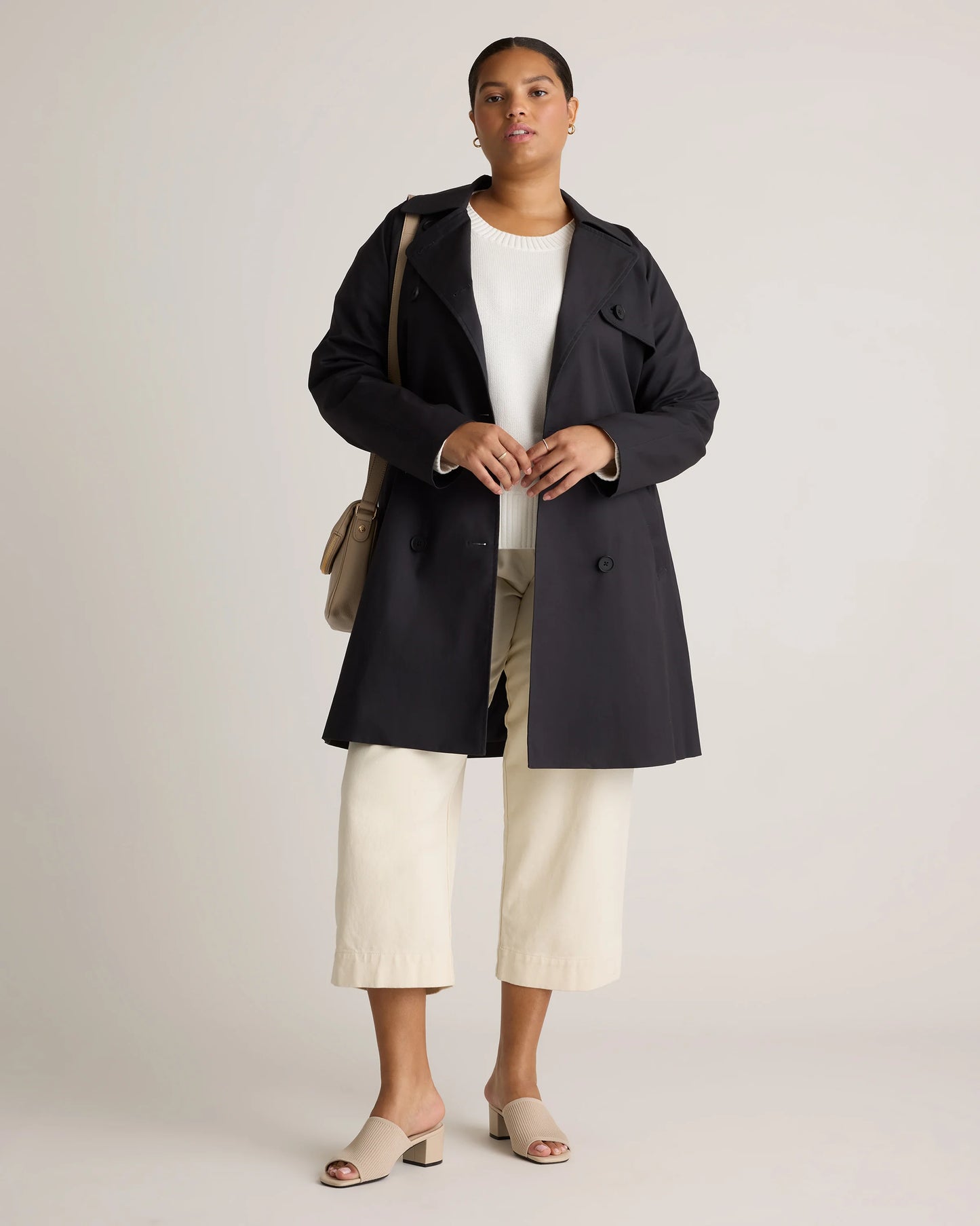 Comfort Stretch Trench Coat - XS / Navy