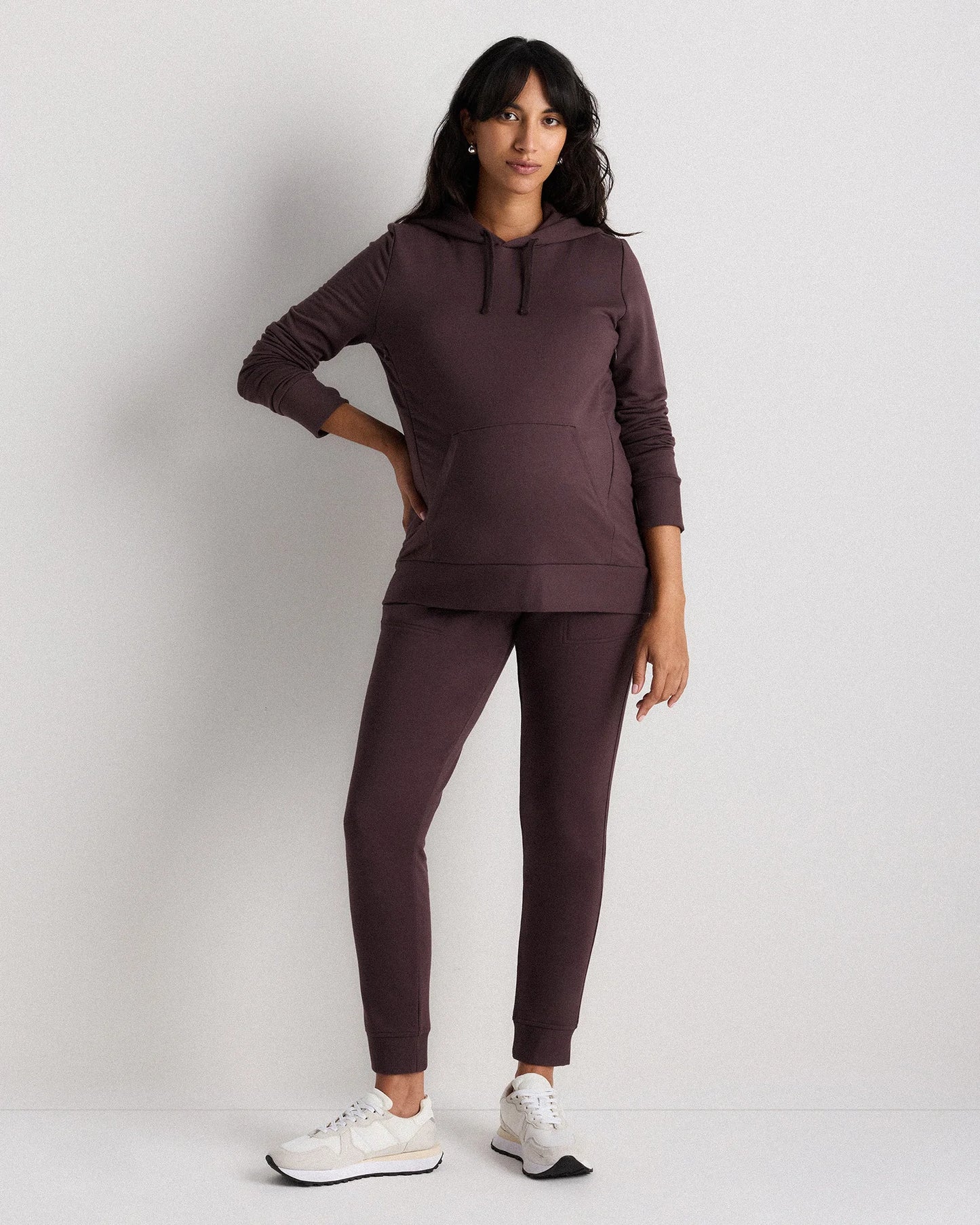 SuperSoft Fleece Maternity & Nursing Hoodie - XS / Off-White