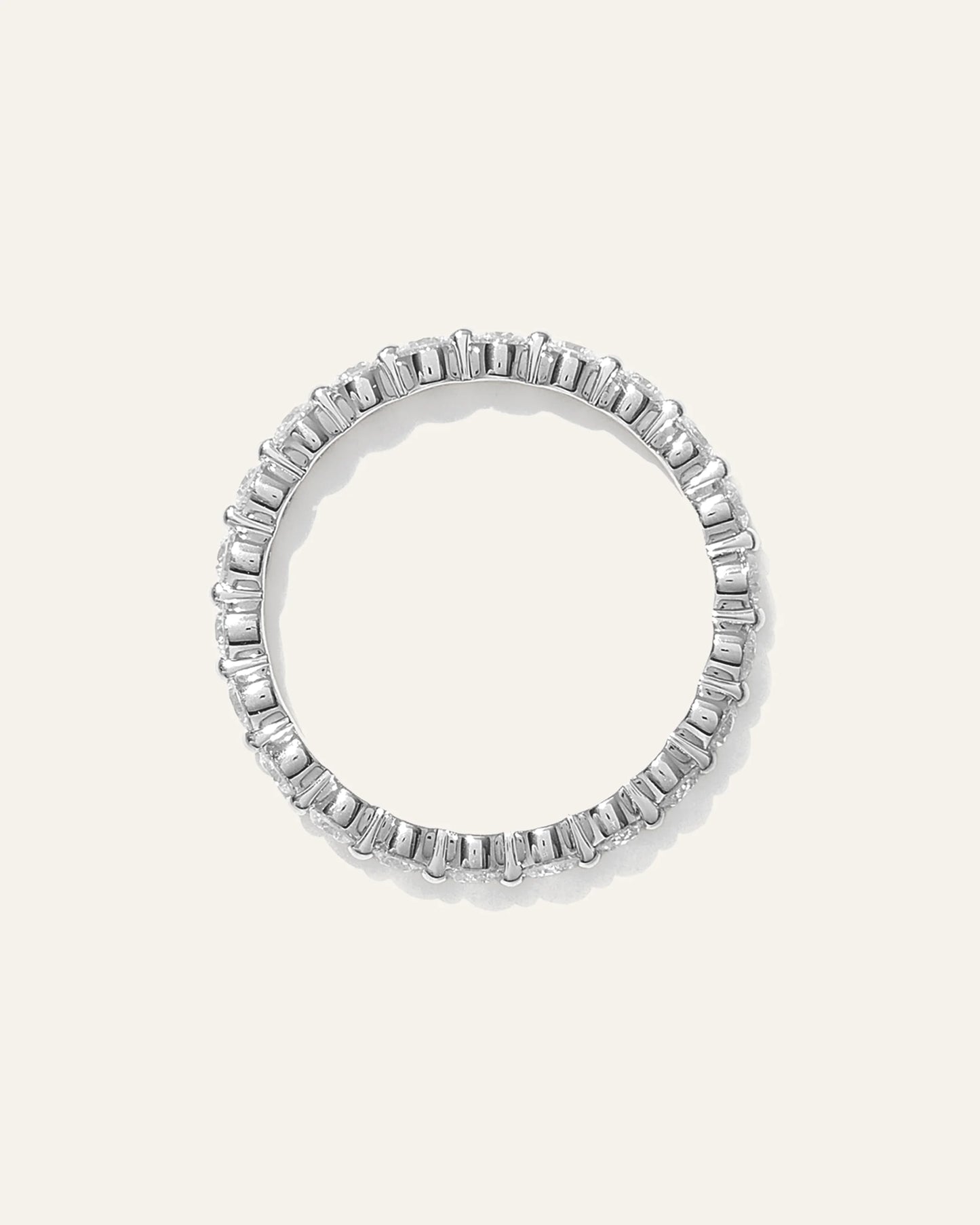 Lab Grown Diamond Single Shared Prong Eternity Band - 5 / Yellow Gold