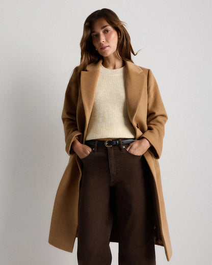 Wool Cashmere Blazer Coat - XS / Mocha Brown