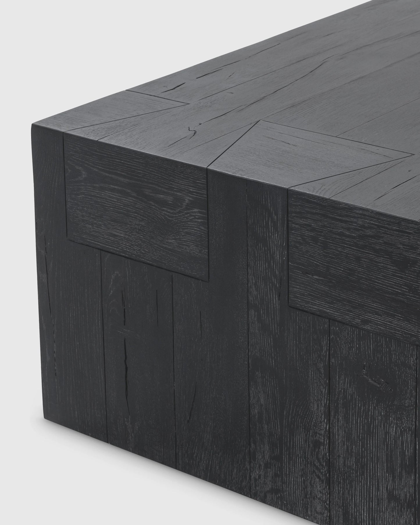 Reclaimed Oak Waterfall Coffee Table - 60" / Weathered Oak