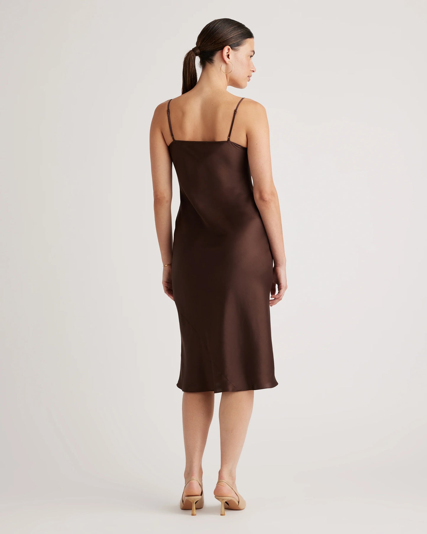 100% Washable Silk Slip Dress - XS / Black