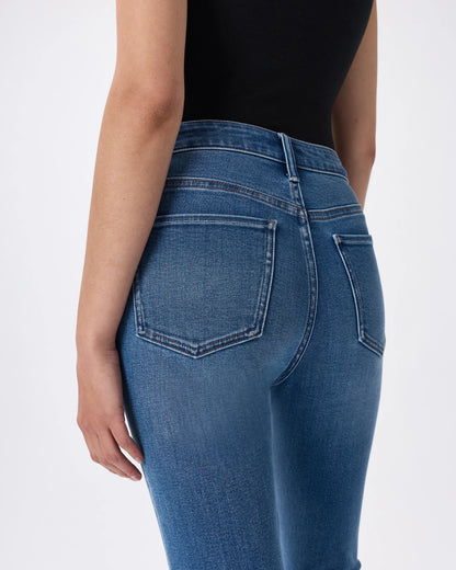 Bella Stretch Kick Flare Jeans - 24 / Deep Rinse