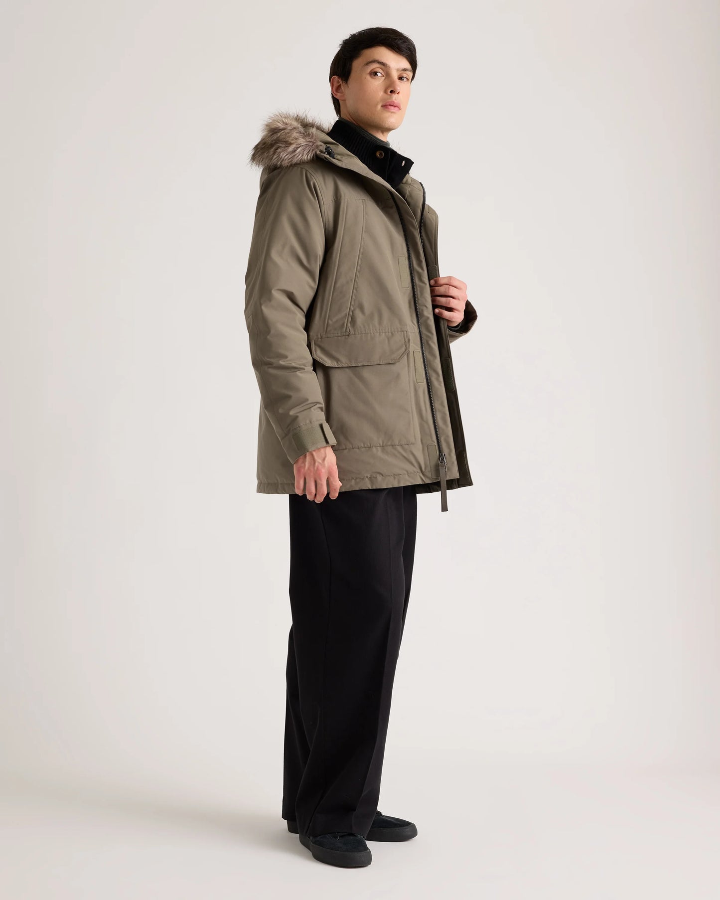 Responsible Down Hooded Parka - S / Storm Blue