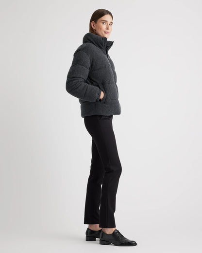 Mongolian Cashmere Puffer Jacket - XS / Brown