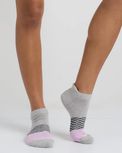 Everyday Cotton Tri-Block Marl Ankle Socks (4-pack) - S / Blue Purple Black Mix