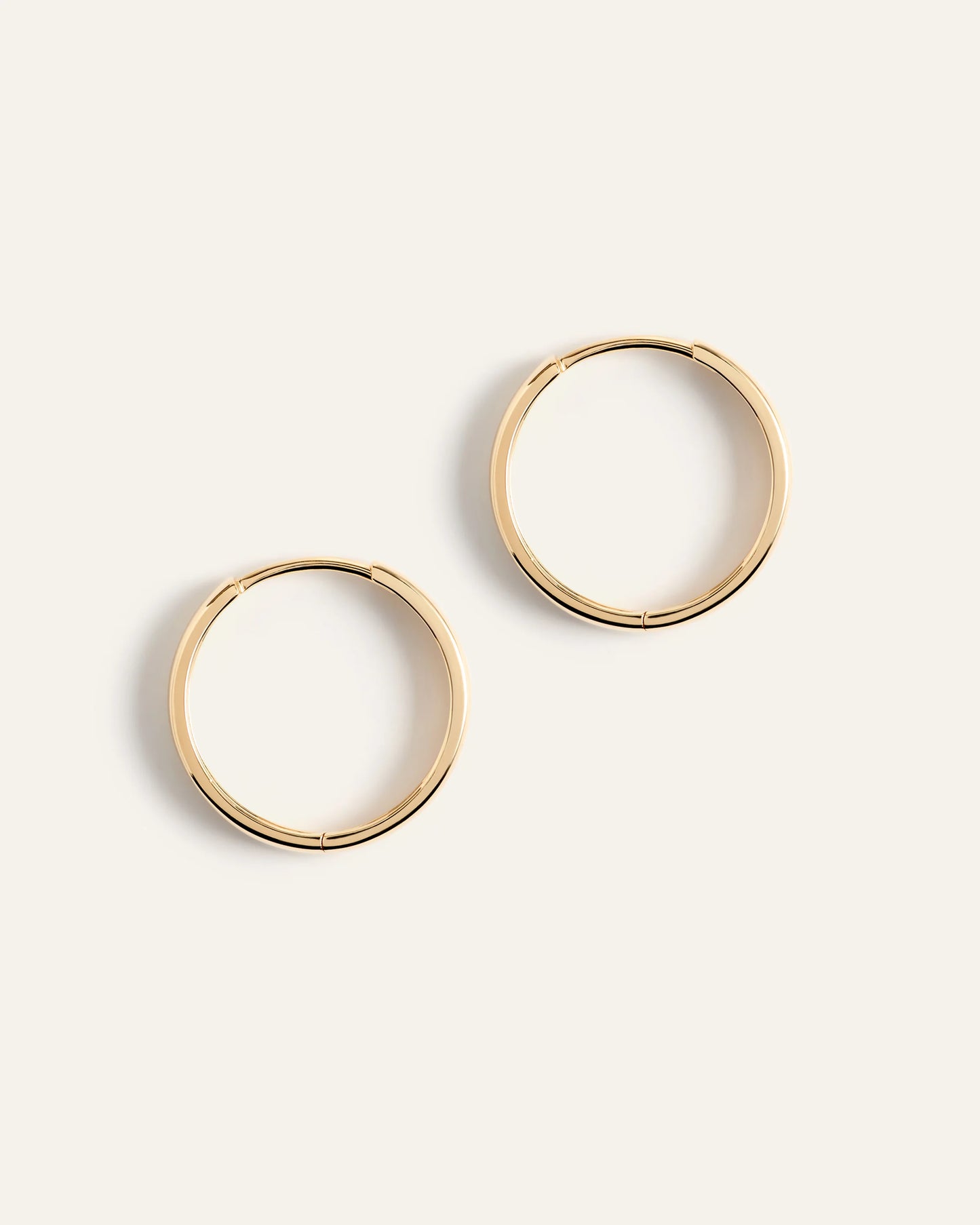 14K Gold Bold Hoops - One Size / Yellow Gold