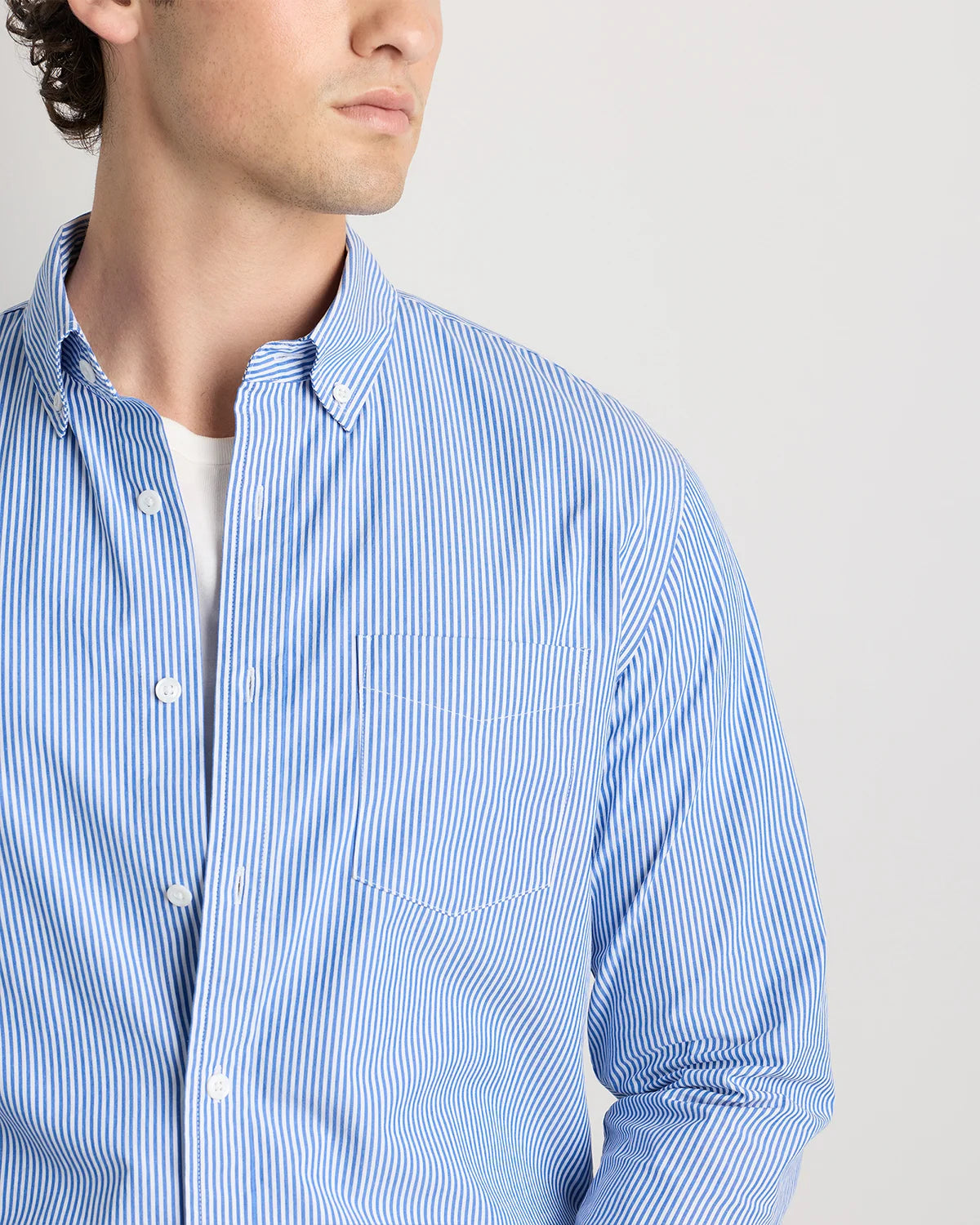 Organic Cotton Stretch Poplin Shirt - S / Grey Gingham