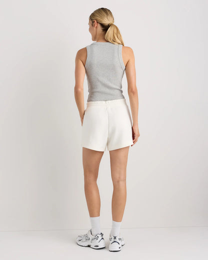 CloudComfort High-Rise Sweatshorts - XS / Pebble Beige