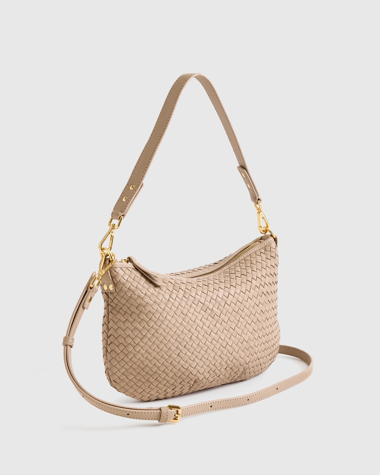 Sloane Handwoven Mini Shoulder Bag - One Size / Cognac