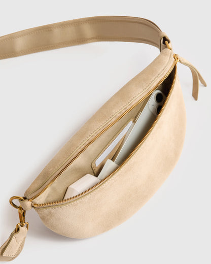 Quinn Suede Sling Bag - One Size / Whiskey