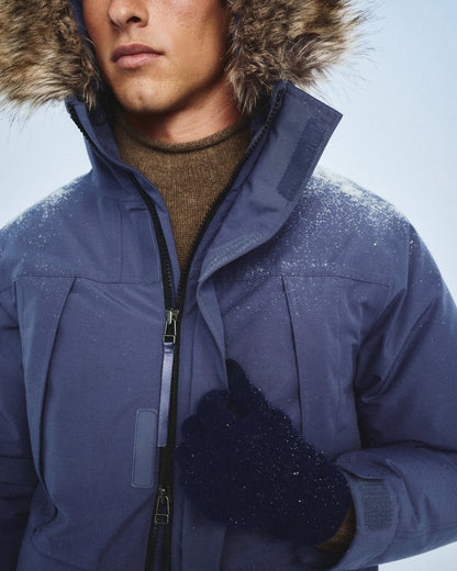 Responsible Down Hooded Parka - S / Storm Blue