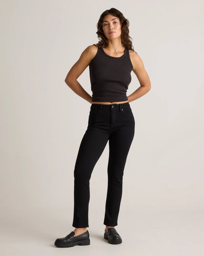 Luna Stretch Slim Straight Jeans - 24 / Black