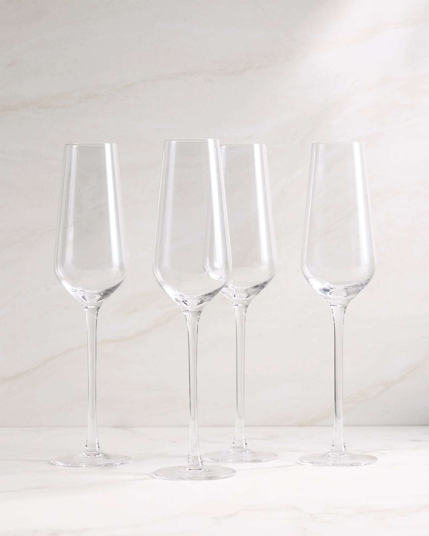 Mouth Blown Champagne Flute (Set of 4) - One Size / No Color