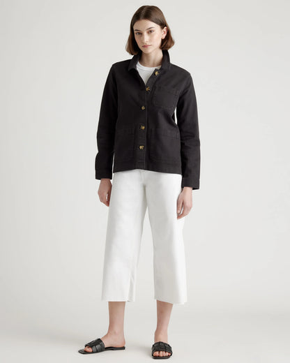 Organic Comfort Stretch Chore Jacket - XS / Vanilla