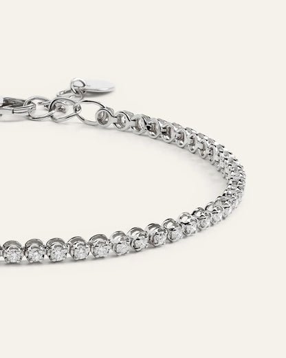 14K Gold Diamond Petite Tennis Bracelet - 1ctw - One Size / Yellow Gold