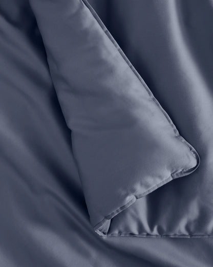 Organic Cotton Sateen Comforter - Twin / Mineral