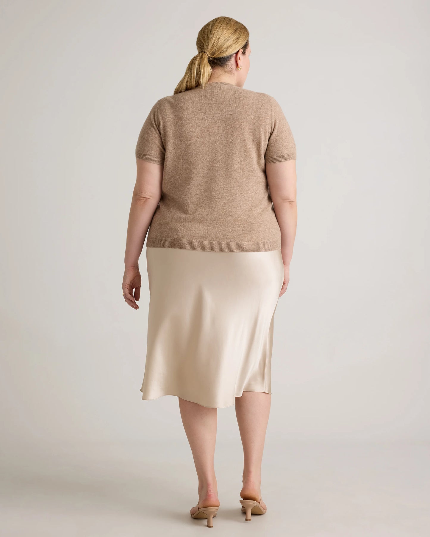 Mongolian Cashmere Tee - 1X / Heather Vintage Pink