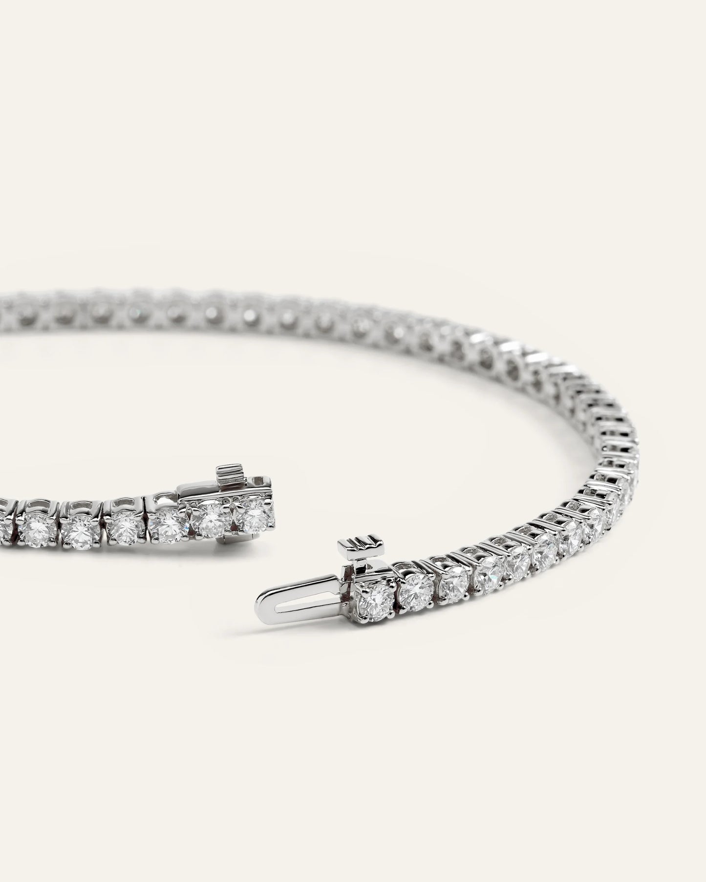14K Gold Lab Grown Diamond Tennis Bracelet - 4ctw - 6.5" / Yellow Gold