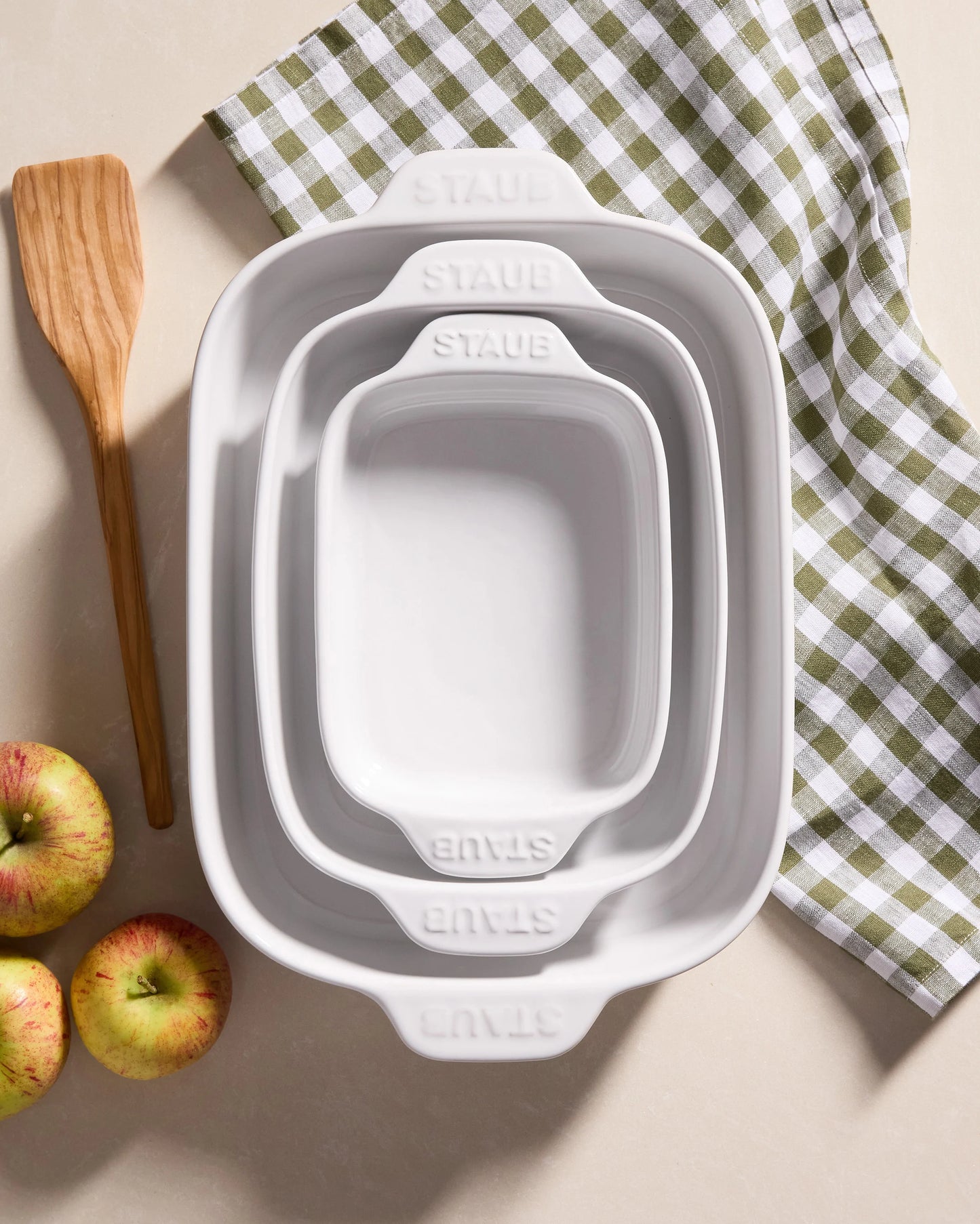 Stoneware Rectangular Baking Dishes, Set of 3 by STAUB - Set of 3 / Dune