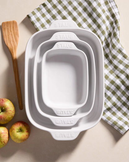 Stoneware Rectangular Baking Dishes, Set of 3 by STAUB - Set of 3 / Dune