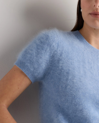 Women's Brushed Cashmere Tee - XS / Ivory
